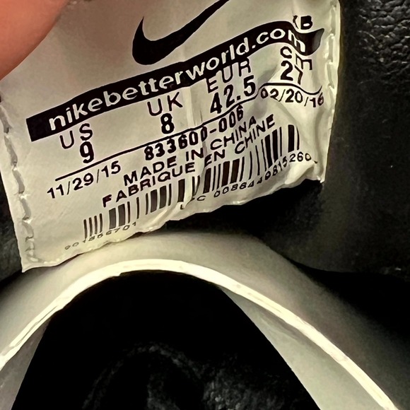 Nike Stefan Janoski Elite Sb 833600-006 Mens US 9 Skateboard Shoes Black Sneaker main image 11